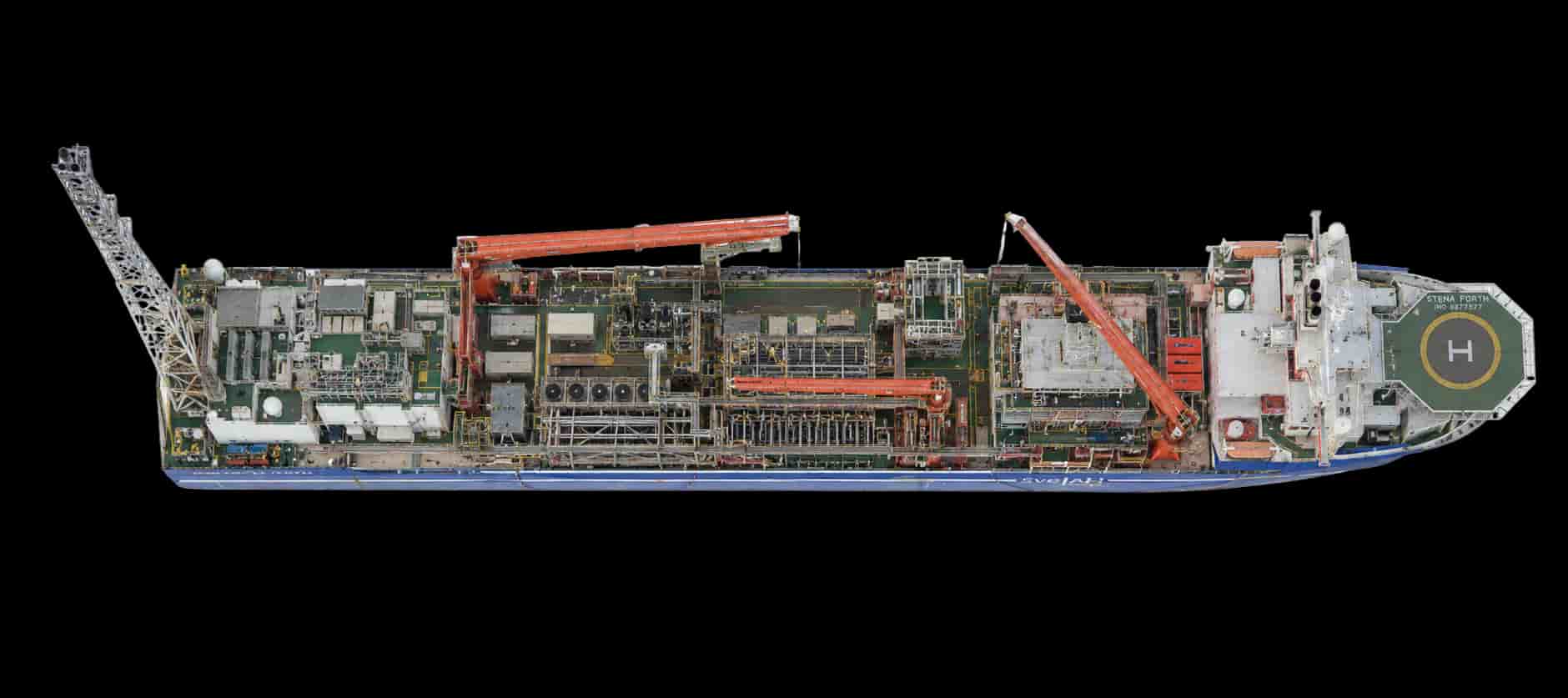 Top view of the FPSO Svetah Venetia.