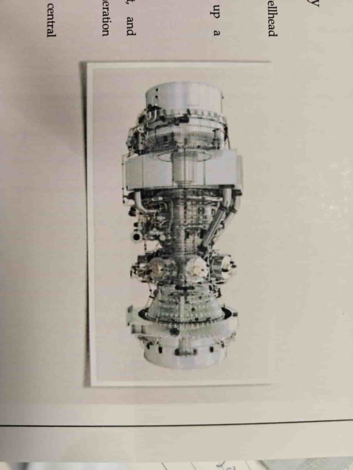 Aeroderivative gas turbine used for field-site power generation.